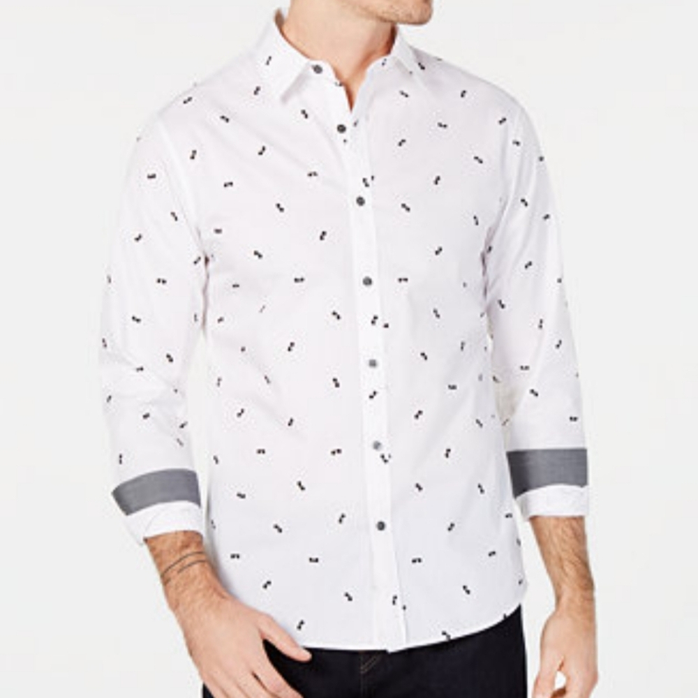 Michael Kors White Shirt with Black Accents